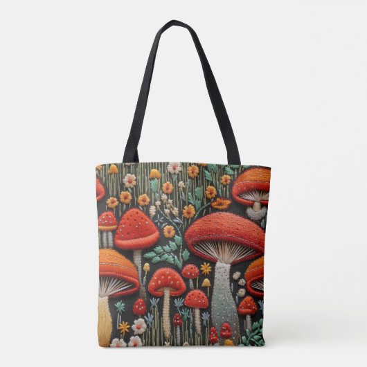 Tote Bag Champignons brodés (Dos)