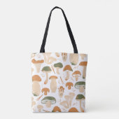 Tote Bag Champignons comestibles Linocut Motif Vintage (Dos)