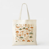 Tote Bag Champignons comestibles Linocut Motif Vintage (Dos)