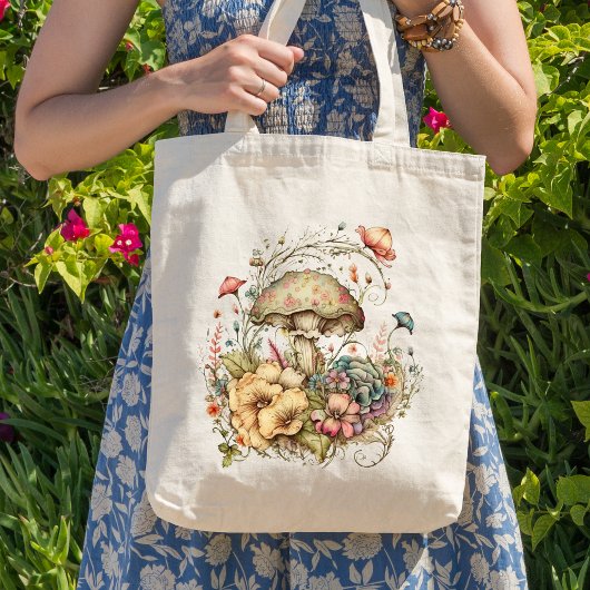 Tote Bag Champignons Cottagecore