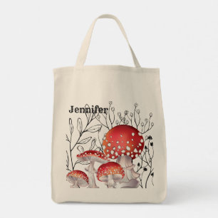 Tote Bag Champignons d'aquarelle personnalisée Fourre-tout