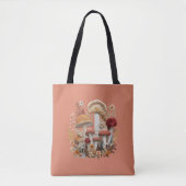 Tote Bag Champignons et Fleurs sauvages (Devant)