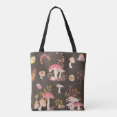 Tote Bag Champignons et fleurs sauvages (Dos)