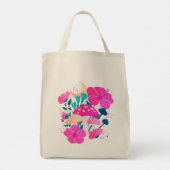 Tote Bag Champignons et Hibiscus Moonlight Dreams (Dos)
