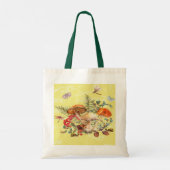Tote Bag Champignons, libellules, papillons et escargots (Dos)