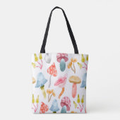 Tote Bag Champignons Pastel Aquarelle (Dos)