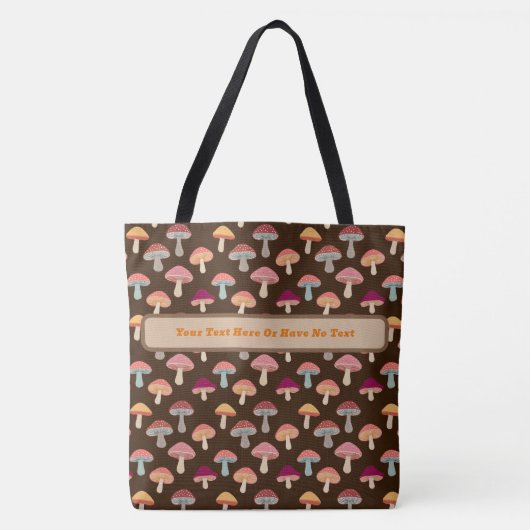 Tote Bag Champignons Toadstool Forêt de bois Hippie Boho (Devant)