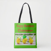 Tote Bag Champion de chasse aux oeufs de Pâques vert (Devant)