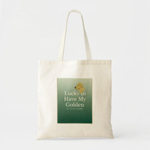 Tote Bag Chanceux d'avoir l'amour de mon compagnon à typogr