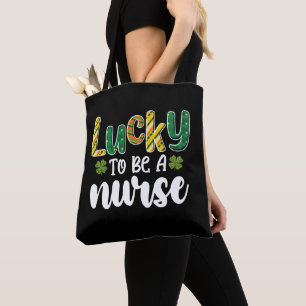 Tote Bag Chanceux d'être une infirmière Saint-Patrick