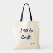 Tote Bag Changer d'embarcation, Nom sur mon coeur à, (Devant)