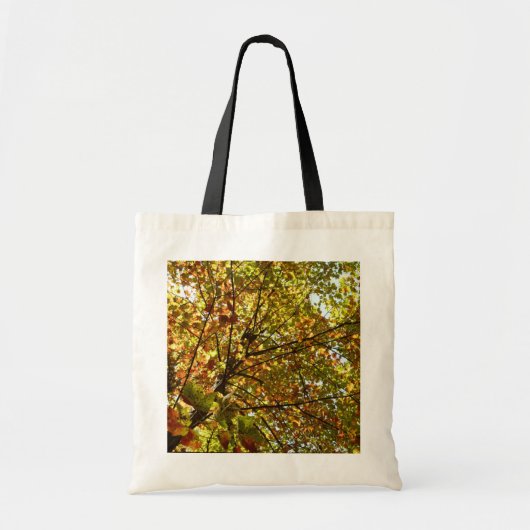 Tote Bag Changer la couleur verte et dorée de l'érable (Devant)