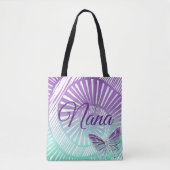 Tote Bag Changer le nom Grand-mère Tourbillon Violet & Papi (Devant)