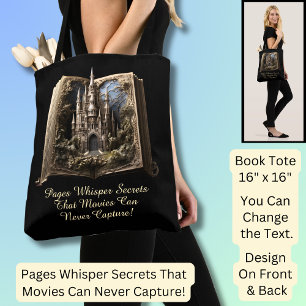 Tote Bag Changer le texte, Pages Whisper Secrets, Réserver 