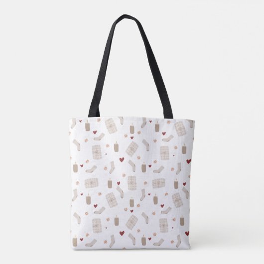Tote Bag (chanson de Medium) - Christmas Pattern (Dos)