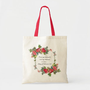 Tote Bag Chanson de Salomon 6:3 Je suis les Roses rouges de