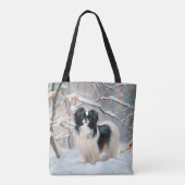 Tote Bag Chanson Japonaise Laisser Neige Noël (Dos)