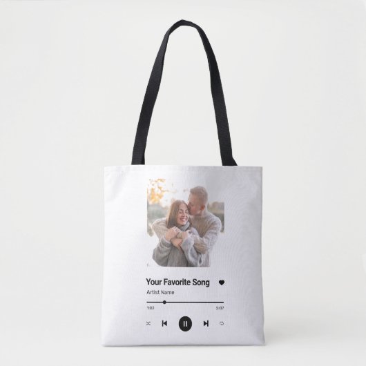 Tote Bag Chanson Personnalisée Chanson Favorite Chanson Une (Devant)