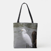 Tote Bag Chanter Snowy Egret (Dos)