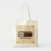 Tote Bag Chaos & Caffeine Funny Parenting Mom Life Coffee (Devant)