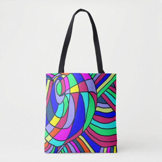 Tote Bag Chaos coloré (Devant)