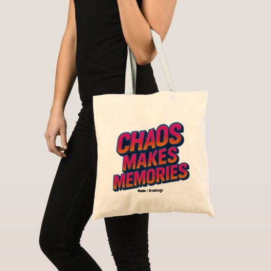 Tote Bag Chaos rend les souvenirs Retro Synthwave Design am (Devant (produit))