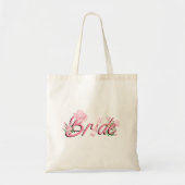 Tote Bag Chapeau de cowboy rose avec fleurs de mariée (Devant)