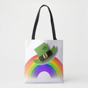 Tote Bag Chapeau de la Saint-Patrick et arc-en-ciel