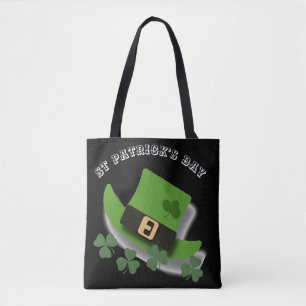 Tote Bag Chapeau de Leprechaun vert de la Saint-Patrick et
