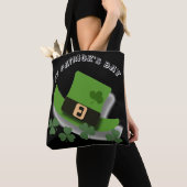 Tote Bag Chapeau de Leprechaun vert de la Saint-Patrick et  (De près)