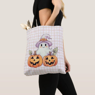 Tote Bag Chapeaux de sorcière de fantômes mignons Paillette