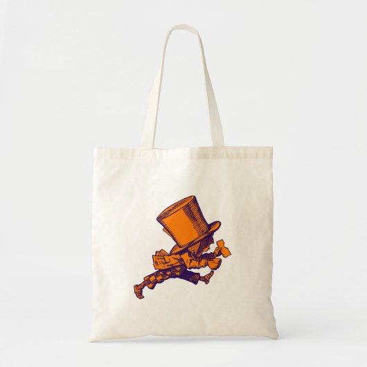 Tote Bag Chapelier fou progressant orange pourpre juste (Devant)