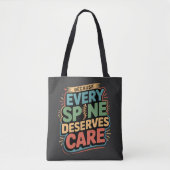 Tote Bag Chaque épine Mérite Soins Chiropraticien Citation (Devant)