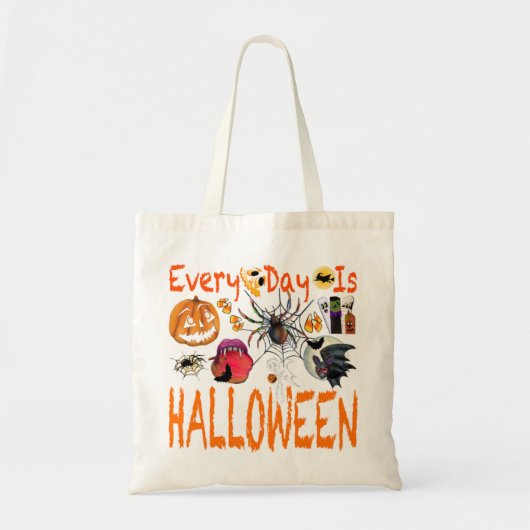 Tote Bag Chaque Jour, Halloween (Devant)