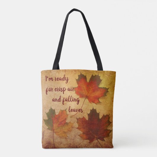Tote Bag Chaque jour, je suis Rustlin' Automne Feuilles d'a (Dos)