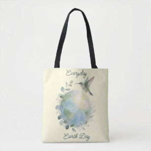 Tote Bag Chaque jour Jour de la Terre Colibri Oiseau
