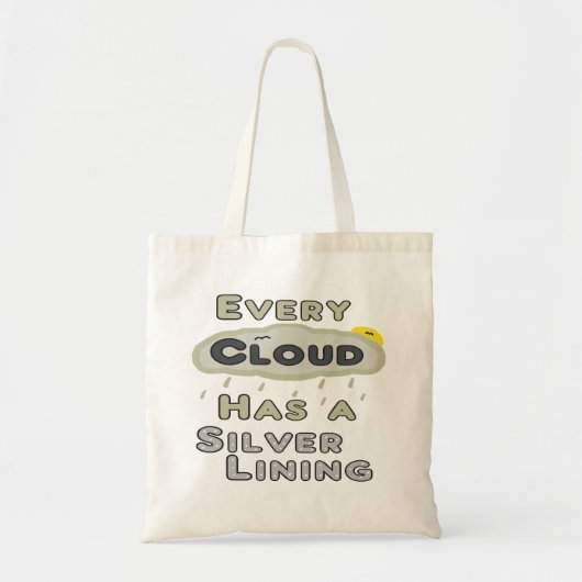 Tote Bag Chaque Nuage A Un Doublure Argent (Devant)
