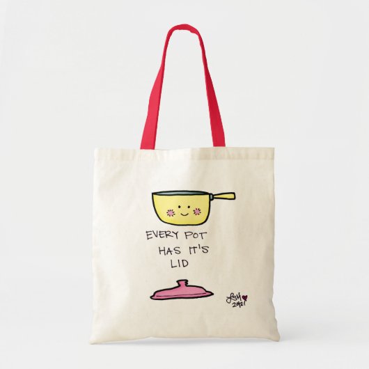 Tote Bag Chaque pot l'a est couvercle (Devant)