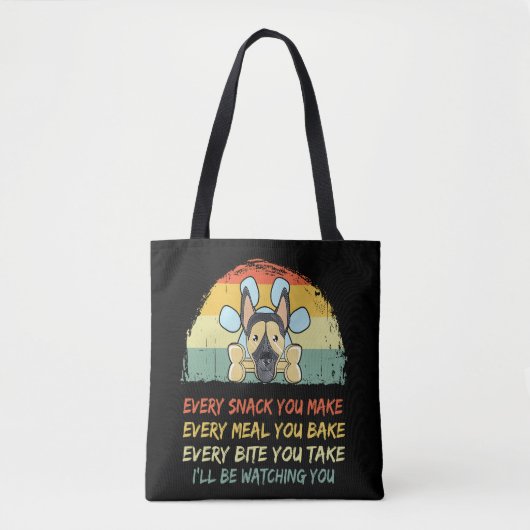Tote Bag Chaque Snack Que Tu Fais... Je te regarderai (Devant)