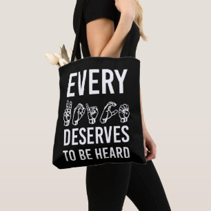 Tote Bag Chaque voix mérite d'être entendue dons SLP