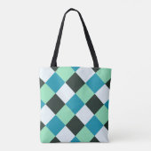 Tote Bag Charbon Blanc Turquoise Vert bleu Aqua Turquoise P (Dos)