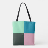 Tote Bag Charbon rose Turquoise Vert bleu Aqua Turquoise (Dos)