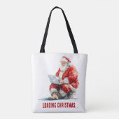Tote Bag Chargement Noël amusant Père Noël Design (Dos)