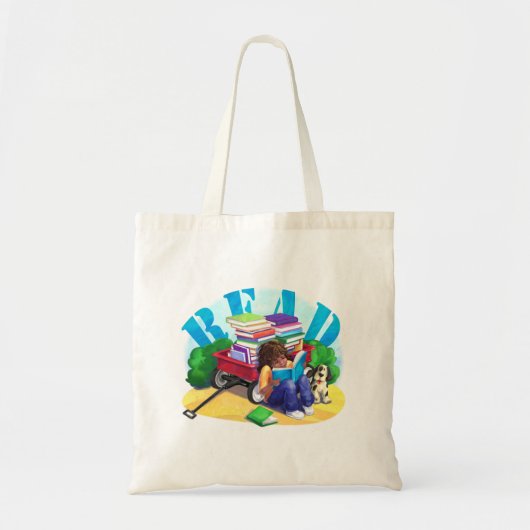 Tote Bag Chariot de livres (Devant)