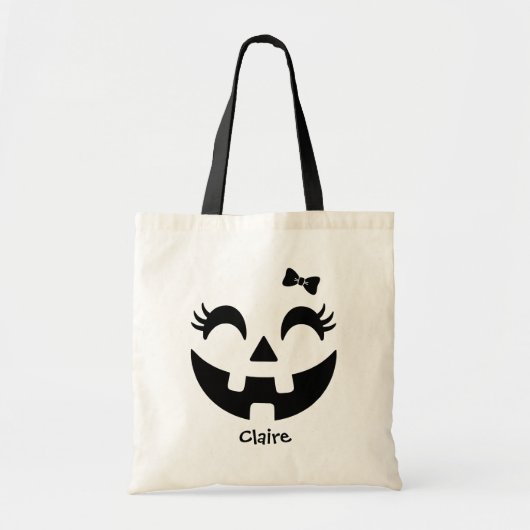 Tote Bag Chariot D'Halloween Jack O' Personnalisé (Devant)