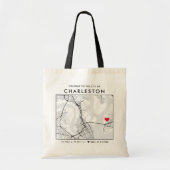 Tote Bag Charleston Love Locator | Accueil du Mariage de ca (Devant)