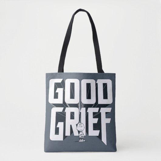 Tote Bag Charlie Brown "Good Grief" Rock Band Tee Graphic (Devant)