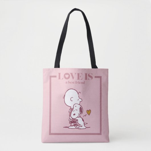 Tote Bag Charlie Brown & Snoopy - L'amour est un meilleur a (Devant)