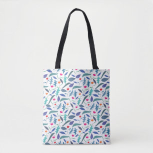 Tote Bag Charmant Motif Fleur Dessiné À La Main