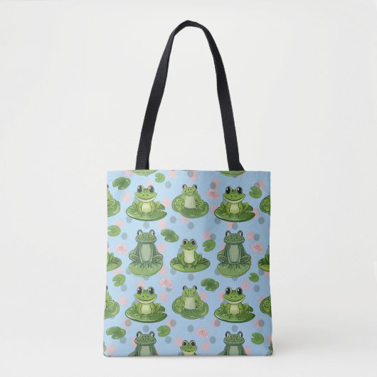 Tote Bag Charmante Frog et Toad Pond Party (Devant)